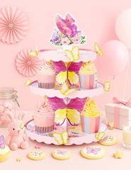 Elegant 3-Tier Butterfly Cupcake Stand – Perfect for Parties and Celebrations