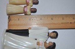 Vintage Coast Novelty Bride & Groom Wedding Cake Topper 1984 *REPAIRED*
