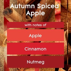 Glade Autumn Spiced Apple 3-Wick Candle Infused Essential Oils Limited Edition