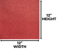 Red Glitter Cardstock – 10 Sheets Premium Paper – 12″ x 12″,