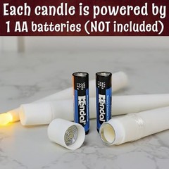 Halloween Decorations – Floating Candles with Pillar Candles with Wand Remote