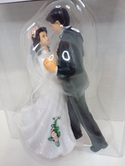 Vintage Wilton Bride and Groom Wedding Cake Topper