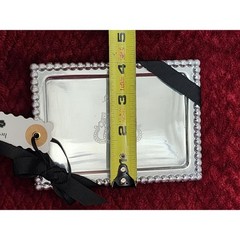 Mud Pie Metal Tray, Hers Ring Aluminum Tray Wedding Gift Decor