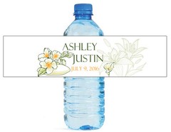 100 Calla Lilies lily floral theme wedding anniversary Water Bottle Labels 8″x2
