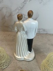 Vtg 1940s 1950s Wedding Cake Topper Lot