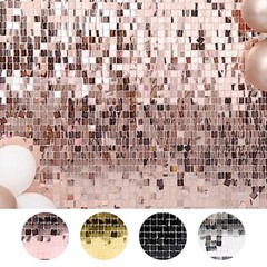 10 Panels 12″ x 12″ Square Sequin Wall Party Backdrop Wedding Events Decorations