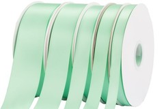 100 Yards Mint Double Faced Satin Ribbon – 1-1/2″ Width for Wedding, Gift Wra…