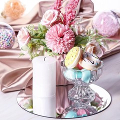 24-Pack Clear Acrylic Round Mirrors – Perfect for Weddings & DIY Crafts