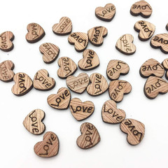 400 Pcs Rustic Wooden Love Heart Table Scatter for Wedding Decorations, Perfect