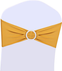 100PCS Stretch Chair Sashes Bows Chair Bands with Buckle for Wedding Hotel Banqu
