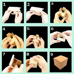 Kraft Paper Cube Favor Box Kit Candy Thank You Treat CubeCandyBox-Kraft-2X2