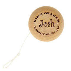 Personalized Wooden Yo-yo Classic Wood Toy Keepsake Ring Bear Wedding Party Gift