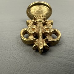 Vintage Brass Wax Seal Stamp Monogram W Ornate Fleur De Lis 2″