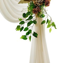20ft/30ft Chiffon Wedding Arch Draping Fabric Curtain Panel Event Photo Backdrop