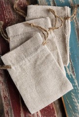 Upscale Natural Linen Bags with Hemp Drawstrings – 12 PCS – Choose size