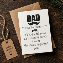 Funny Birthday Card for Dad, 5×7 Greeting Card with Envelope | Funny Father’s…