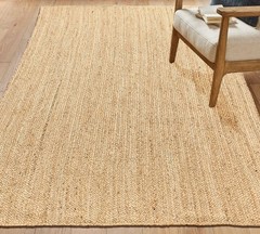 Chardin home Hand Woven Natural Jute Braided Area Rug – 6×9 Feet Rectangle