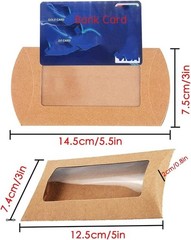 Clear Window Treat Boxes – 40 Pack Kraft Pillow Boxes for Every Occasion