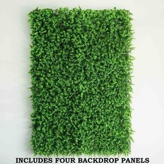 8 Green Artificial Mini Leaves Wall Backdrop Panels Greenery Party