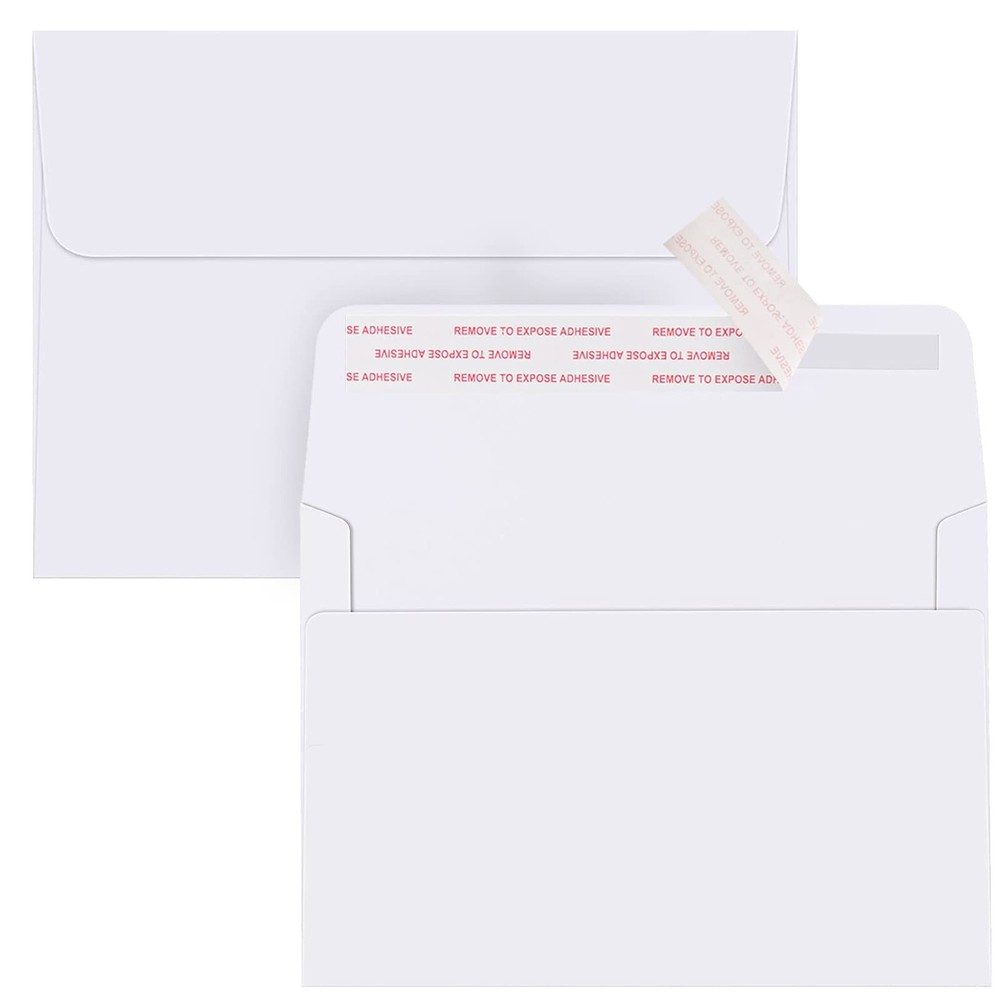 ACSTEP 100PACK 5X7 Envelopes, White A7 A7(5 1/4 x 7 1/4) 100 PCS,