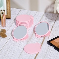 Pieces Compact Mirrors Bulk, Mini Folding Pocket Mirrors for Purse, 12 Pink