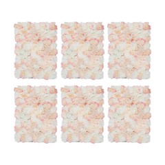6pcs Premium Flower Wall Panels Artificial Silk Flower Rose Wedding Backdrop NEW