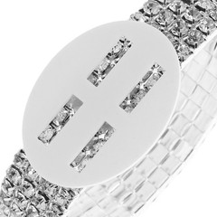 4 Pcs Elastic Wrist Corsage Bracelet Rhinestone Wedding Prom Anniversary