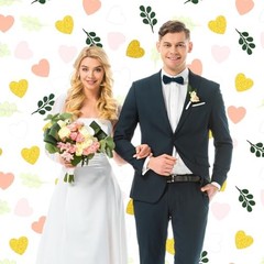 200PC Heart Wedding Confetti Greenery Pink and sage green heart confetti