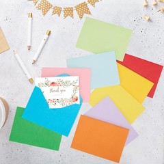 ACSTEP 100PACK Gift Card Envelopes Credit Size 4X2.75 100 PCS, Colorful