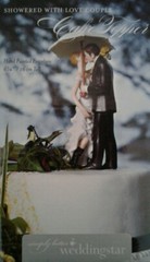 WEDDINGSTAR CAKE TOPPER~SHOWERED WITH LOVE COUPLE. NIB. HANDPAINTED BISQUE