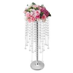 10Pcs 55cm Tall Crystal Flower Stand Centerpieces Vase Wedding Party Decor