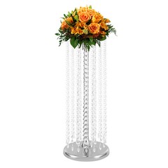 10×Vase Flower Vases 60cm Tall Vase Sliver Wedding Centerpieces for Party Table