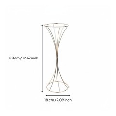Metal Hourglass Flower Holder Wrought Iron Event Decoration for Reception,