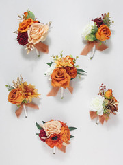 6Pcs Burnt Orange Flower Centerpieces for Weddings & Home Decor