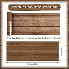 Jecery Wood Grain Tablecloth – 4.5×100 ft Western Themed Party Backdrop – Ext…