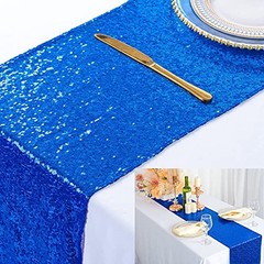 12×72-Inch Royal Blue Rectangle-Sequin Table Runner for Wedding/Party/Decor