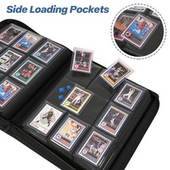 Sibonic 9 Pocket Toploader Binder Holds 360 3X4 Toploader Hard Cases Sleeves