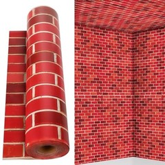 Red Brick Wall Backdrop Tablecloth Decoration 52 In x 100 Ft Red Brick
