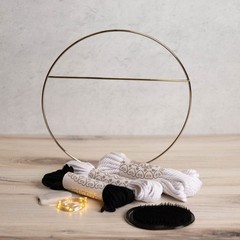 Craft County – Designer Macrame Rings – 10″ w/Bar – Metal Hoop