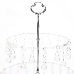 4*Cake Stand Set Round Metal Plates for Dessert Cupcake Candy Display DETACHABLE