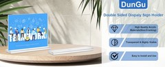 Acrylic Sign Holder, Clear Double Sided Clear Table Menu Vertical Display