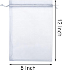 25 pcs 8×12 Inches Drawstring Organza Bags Wedding Party Favor Gift Candy Toys M