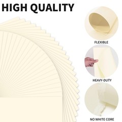 25Sheets Cream Paper, 8.5 x 11 Thick Card stock for Certificates, Invitations…