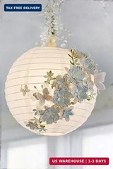 Supla 20 Pack Chinese White Paper Lantern Round 4″ 6″ 8″ 10″ 12″ White Hanging L