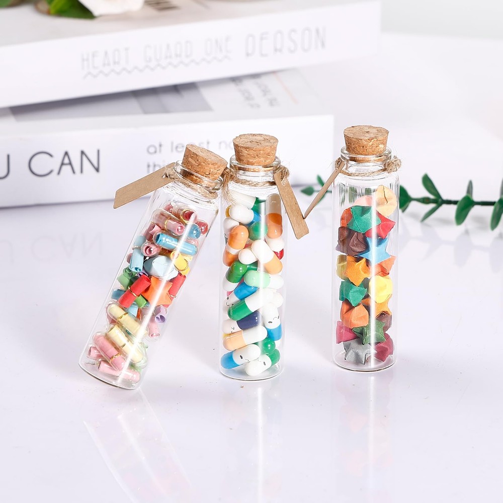Eclaro 24 pieces of 50ml mini glass bottles with cork stoppers – 50ml, Clear