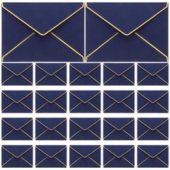 50 Pcs Card Envelopescard Paper Coloured Blank Decorative Invitation