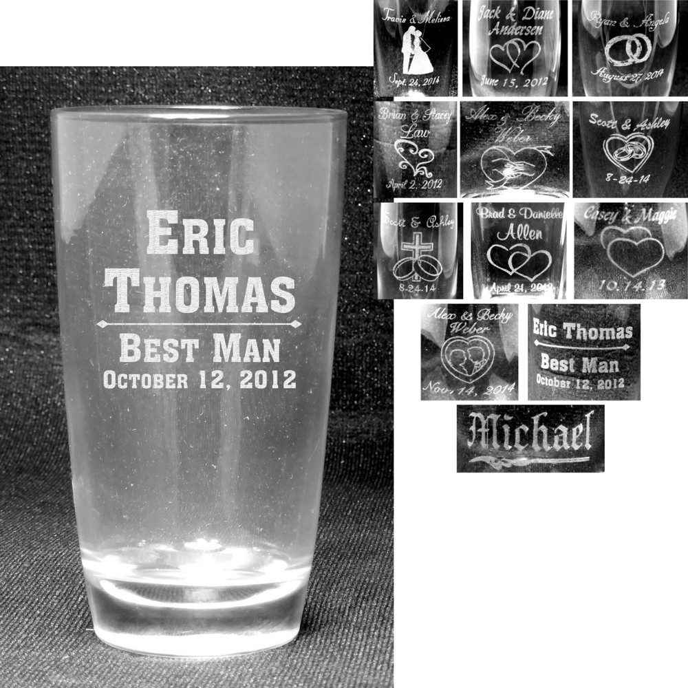 Personalized Hi Ball Glasses Laser Engraved Wedding Party Gifts Groomsman Gifts