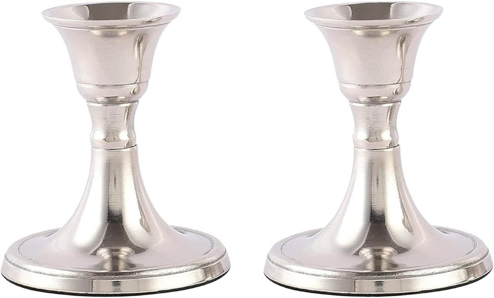 Silver Candle Holder Set of 2 – Decorative Taper Stick