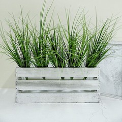 3 GREEN 20″ Artificial Faux GRASS SPRAYS STEMS Party Wedding Home Decorations