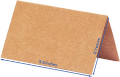 Place Cards for Weddings, 100-Count Kraft Table Name Cards, Blank Rustic Tent Ca